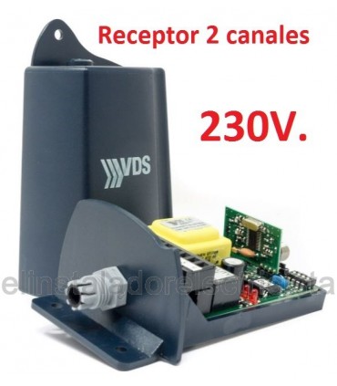 Receptor 2 canales 433.92mhz 230Vac SRM220 C2
