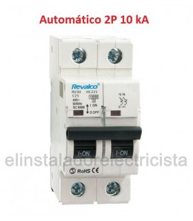 Magnetotérmico 2P 25A 10kA curva C Revalco