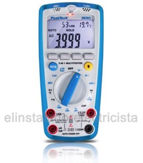 Multímetro Digital 4000 cuentas, medidas ambiente Peaktech 3690