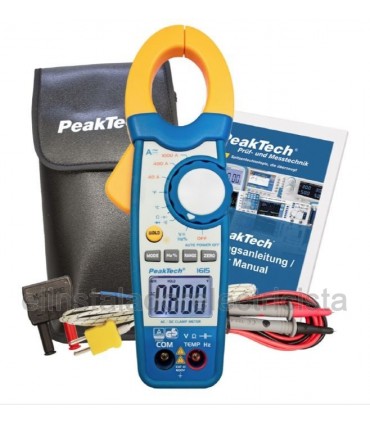 Pinza Amperimétrica TrueRMS 1000A AC/DC Peaktech 1625