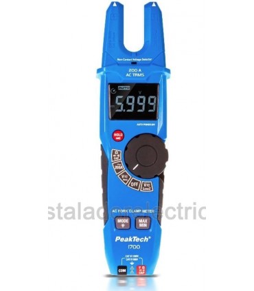 Medidor de Pinza en horquilla TRMS, 200A AC 1000V Peaktech 1700