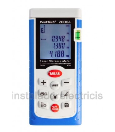 Medidor de distancia láser de hasta 40m Peaktech 2800A