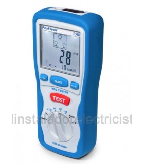 Comprobador de diferenciales RCD tester Peaktech 2710