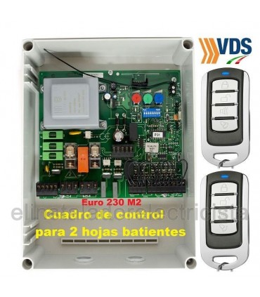 Cuadro 2 puertas batientes Euro230 M2 + 2 mandos VDS