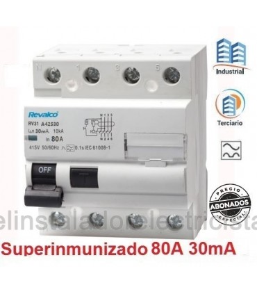 Superinmunizado 80A 30mA 4 Polos 10KA