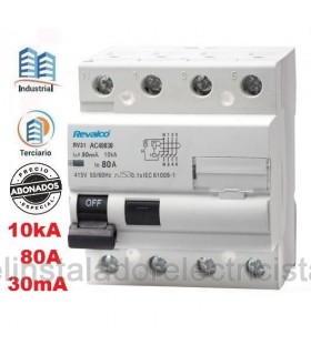 Diferencial 80A 30mA 4 Polos clase AC