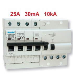 Automático 4P 25A 10kA con Diferencial Incorporado (Vigi)