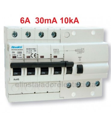 Automático 4P 6A 10kA con Diferencial Incorporado (Vigi)