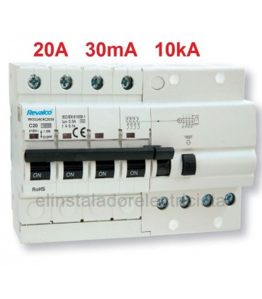 Automático 4P 20A con Diferencial Incorporado (Vigi)