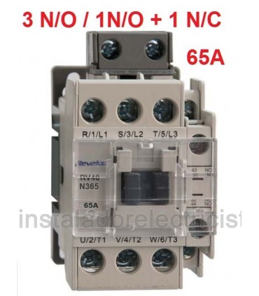Contactor tripolar 65A, 1NO+1NC a 230Vac