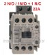 Contactor tripolar 22A, 1NO+1NC a 230Vac