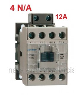 Contactor 4P, 12A, 4 N/O a 230Vac