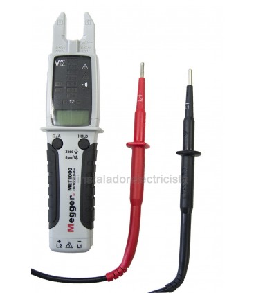 Medidor Multifuncional de Tensión e Intensidad  Megger MET1000 con cable