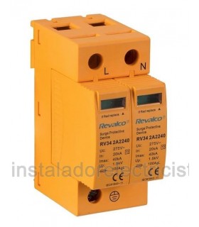 Protector Sobretensiones Transitoria 2P C 15-40kA 275Vac/360Vdc