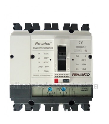 Caja moldeada 4P 200A regulación 160~200A, 36KA