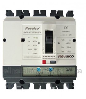 Moldeada 4P 160A Regulable 128~160A, 36KA