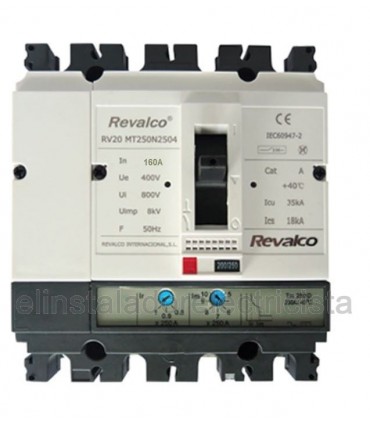Moldeada 4P 160A Regulable 128~160A, 36KA