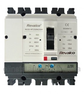 Caja moldeada 4P 80A regulación 64~80A, 36KA