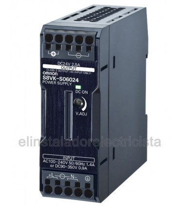 S8VK-S06024 Fuente de alimentación 60W/24V/2.5A carril DIN Push-in+