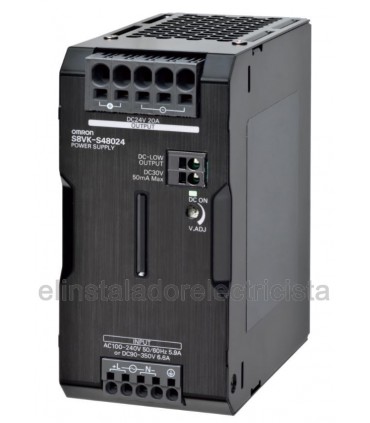 S8VK-S48024 Fuente de alimentación 480W/24V/20A carril DIN Push-in+
