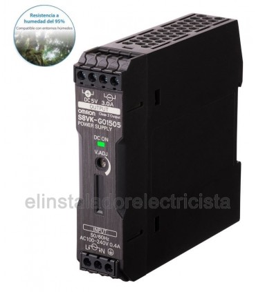 S8VK-G01505-400 Fuente de alimentación 15W/5V/3A carril DIN Tropicalizada
