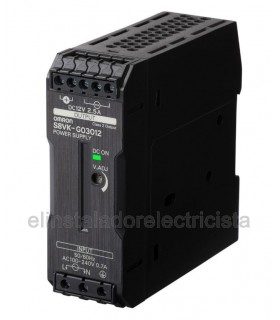 S8VK-G03012 Fuente de alimentación 30W/12V/2.5A carril DIN