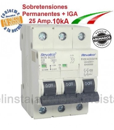 Pemanentes 25A 2 Polos con IGA 10kA