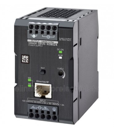 S8VK-X24024A-EI Fuente alimentación, 240W, 24VCC, 10A, pantalla, Ethernet IP