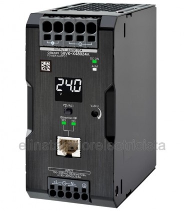 S8VK-X48024A-EIP Fuente alimentación, 480W, 24VCC, 20A, pantalla, Ethernet IP
