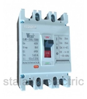 Interruptor automático en caja moldeada 3P, 160A, 25kA