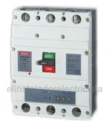 Interruptor en caja moldeada 3P, 800A con regulación electrónica
