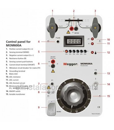 Micro-ohmiómetro Megger MOM600A