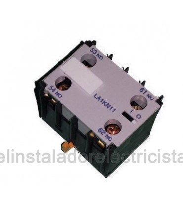 Bloque de contacto auxiliar 1-N/A + 1-N/C para minicontactor F4-KN11