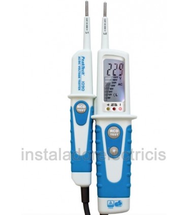 Medidor de Voltaje AC/DC, test RCD, display LCD 1090