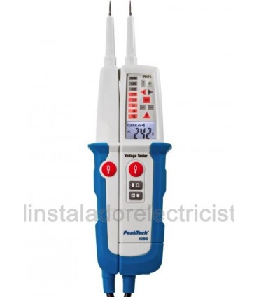 Medidor de Voltaje AC/DC, test RCD, display dual 1096
