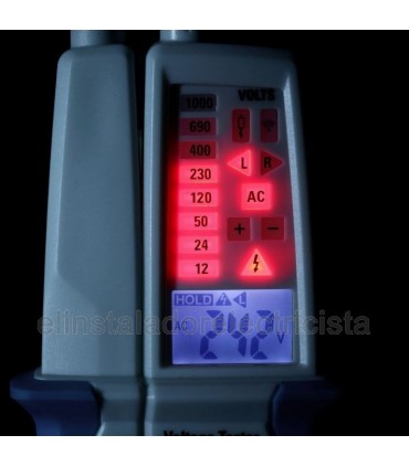 Medidor de Voltaje AC/DC, test RCD, display dual 1096