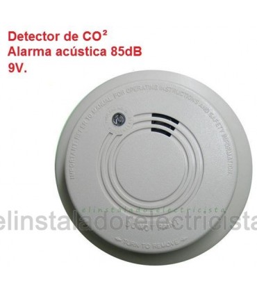 Detector de CO² autónomo con alarma acústica 85dB