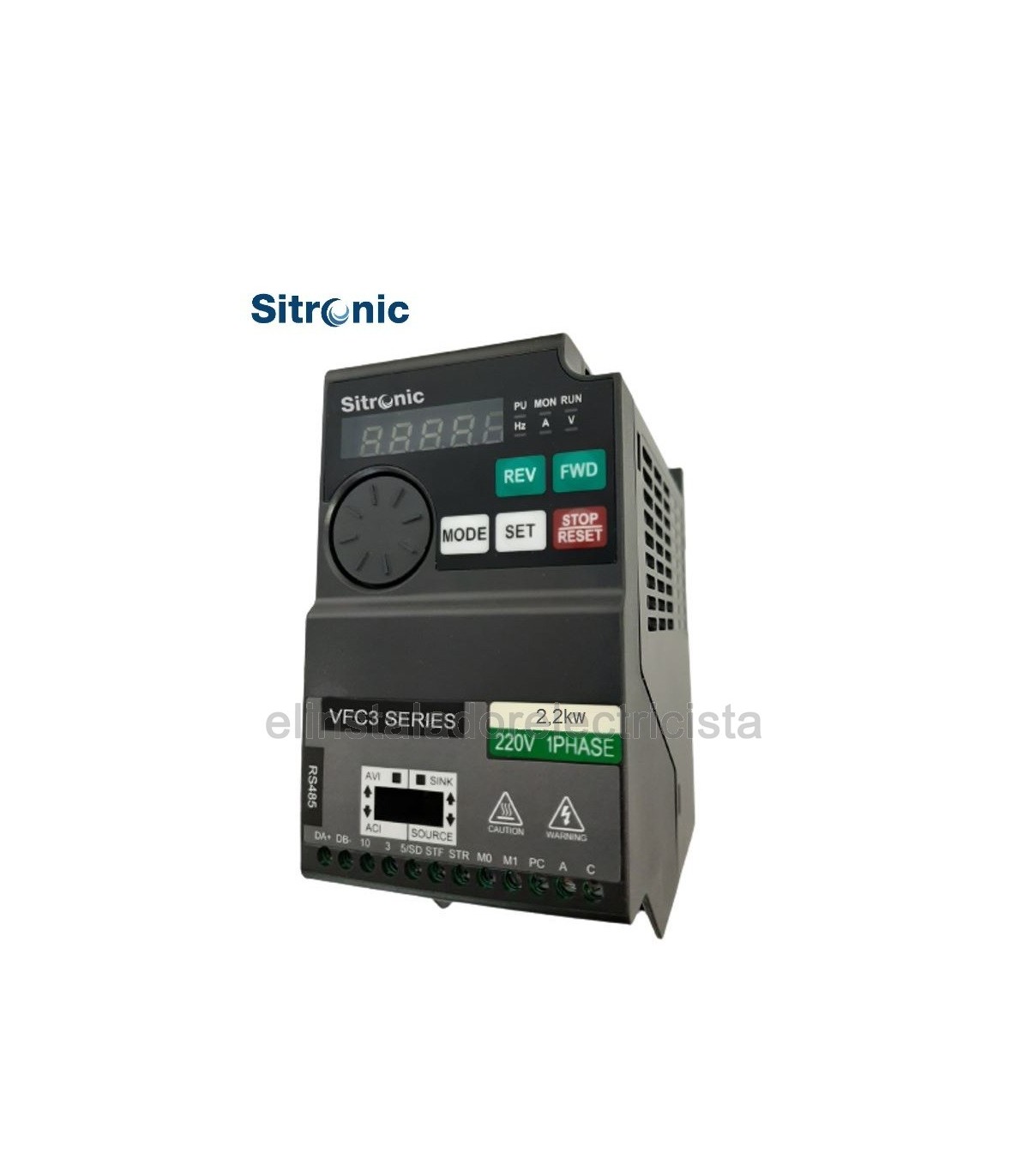 Variador de frecuencia SITRONIC 2,2kW. 11A. 230Vac, monofásico