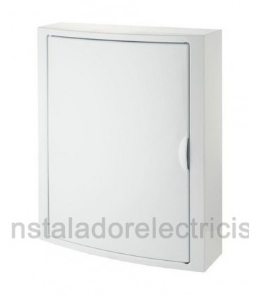 Caja de automáticos de superficie 28 elementos con puerta blanca