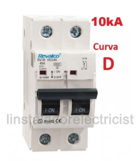 Automático 40A 2 polos Curva D 10kA
