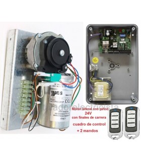 Motor lateral puerta basculante contrapesada VDS 24V con cuadro y mandos
