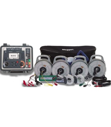 DET2/3 Medidor de tierras, 50M KIT, LG2/P2 Megger