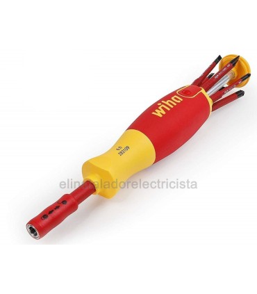 Destornillador VDE 1000V con Multipuntas aislantes WIHA