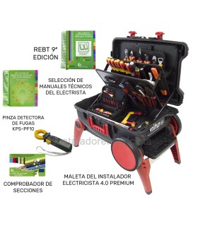 Maleta del instalador electricista 4.0 premium + Pinza de Fugas KPS + comprobador de secciones
