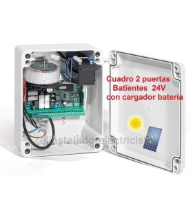 Centralita 24V para 2 Motores de puertas Batientes con cargador de batería