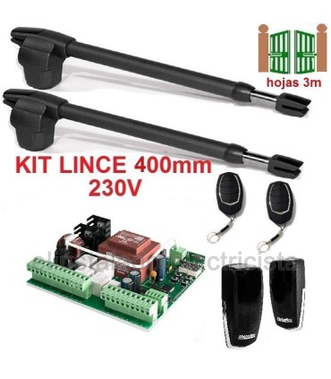 Kit Lince 400 230V motores puertas batientes 3m