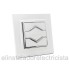 Mando pulsador inalámbrico doble de pared