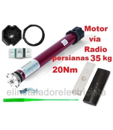 Motor persiana con mando 45mm 20Nm para 35 kilos