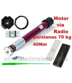 Motor persiana con mando 45mm 40Nm para 70 kilos