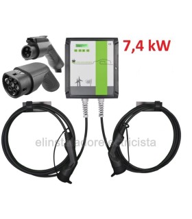 WALLBOX Policharger PRO equipo con 2 mangueras tipo-2 y Tipo-1